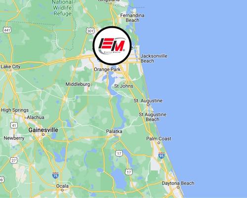 Service area map for enviro-master of Jacksonville