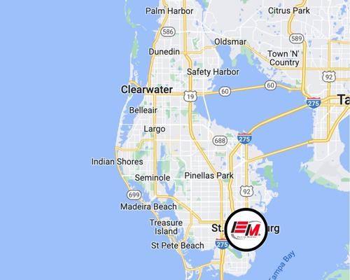 Service area map for Enviro-Master of St Petersburg