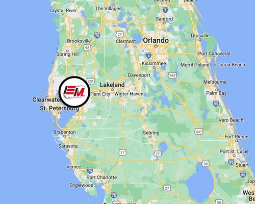 service area map for EMS of Tampa