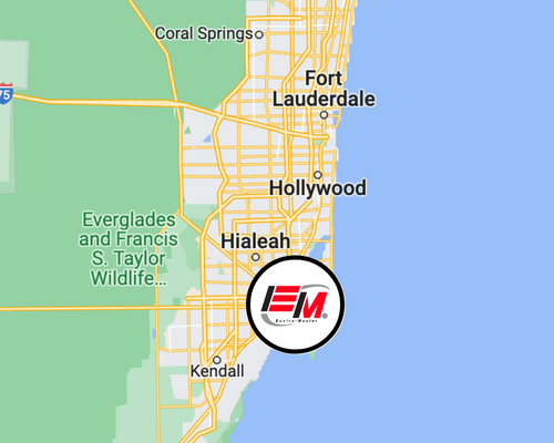 Map of EMS Miami service area