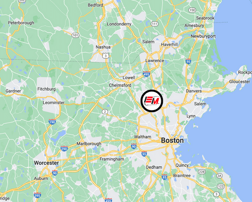 Service area map for EMS of North Boston