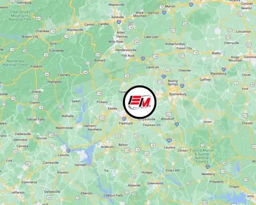 Map of EMS Greenville service area