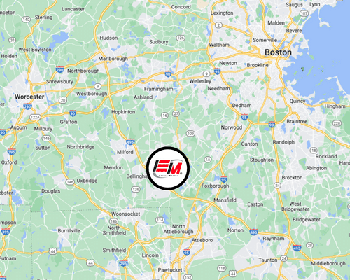 Map of EMS south boston service area