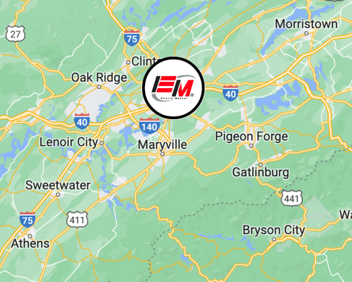 Map of EMS knoxville service area