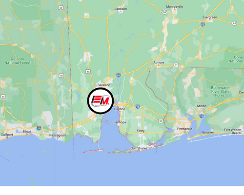 Map of EMS Mobile service area