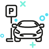 parking lot cleaning icon